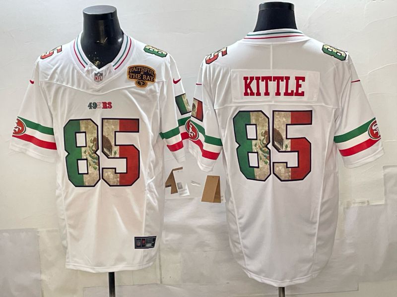 Men 2026 San Francisco 49ers #85 Kittle White three generations Nike Limited NFL Jersey style 005->san francisco 49ers->NFL Jersey